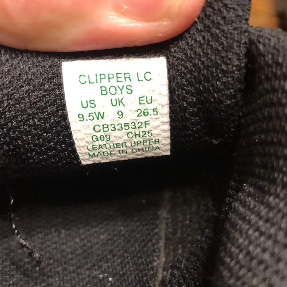 SPERRY Boys Clipper Casual Black Shoes Size 9 1/2